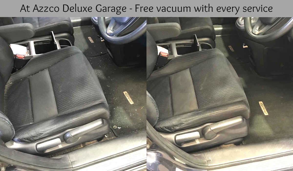 Free Car Vacuum with every service at Azzco Deluxe Garage